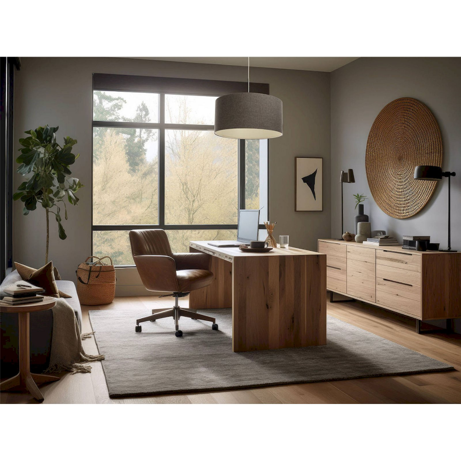 Suspension ronde en tissu lumière douce Boho Elegant