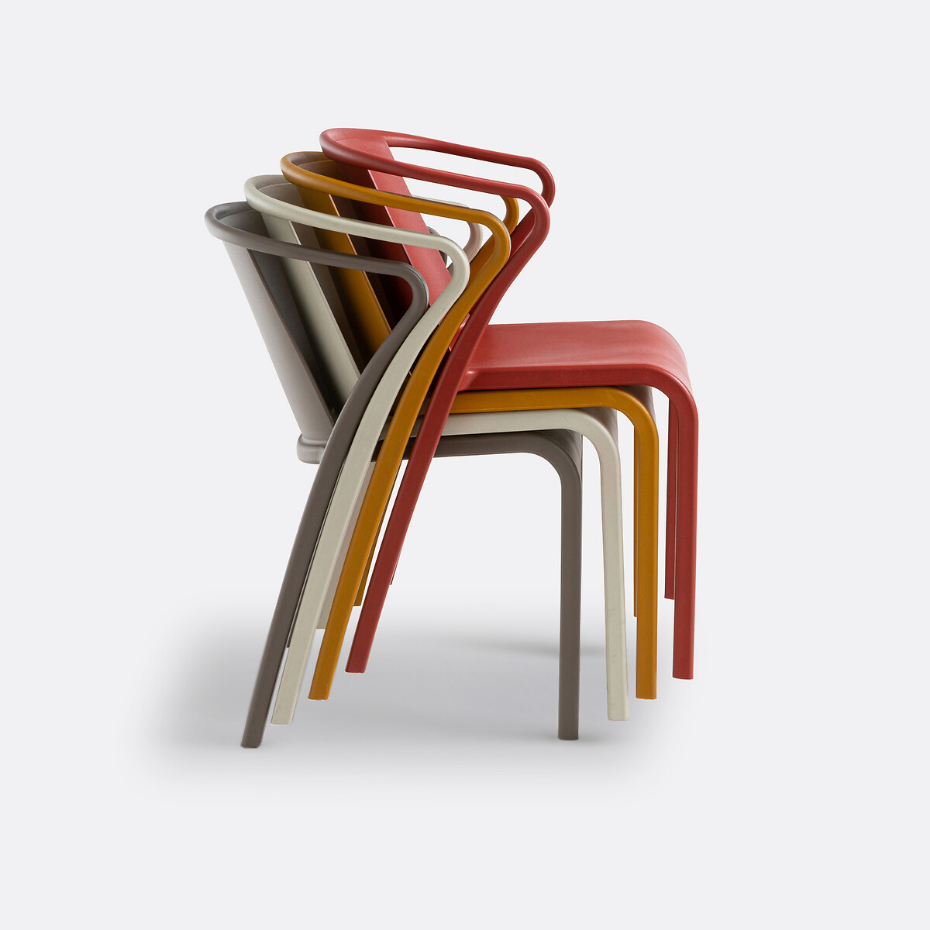 Lot de 2 fauteuils en polypropylène, Predsida
