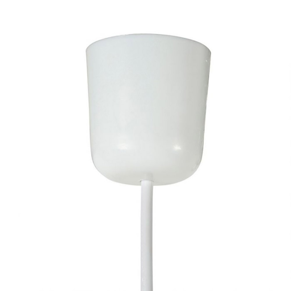 Suspension Ronde 3 Abat-jours Rotin Blanc D40