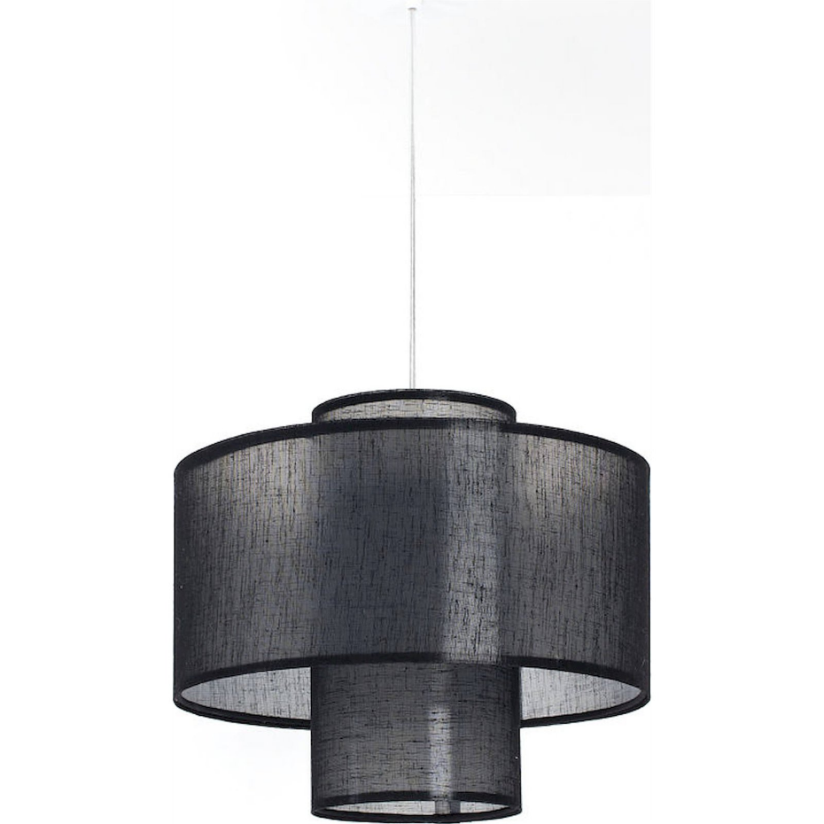 Suspension ronde en jute et lin Twin Light