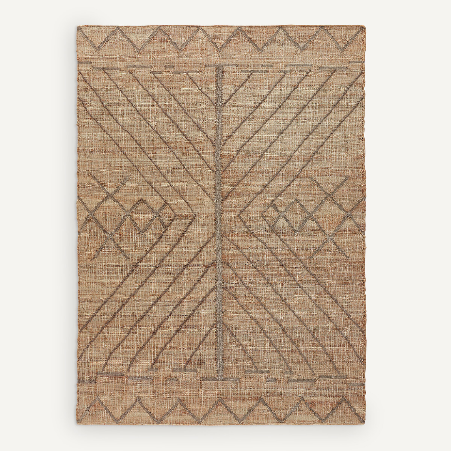 Tapis en jute, tissé main, Navala