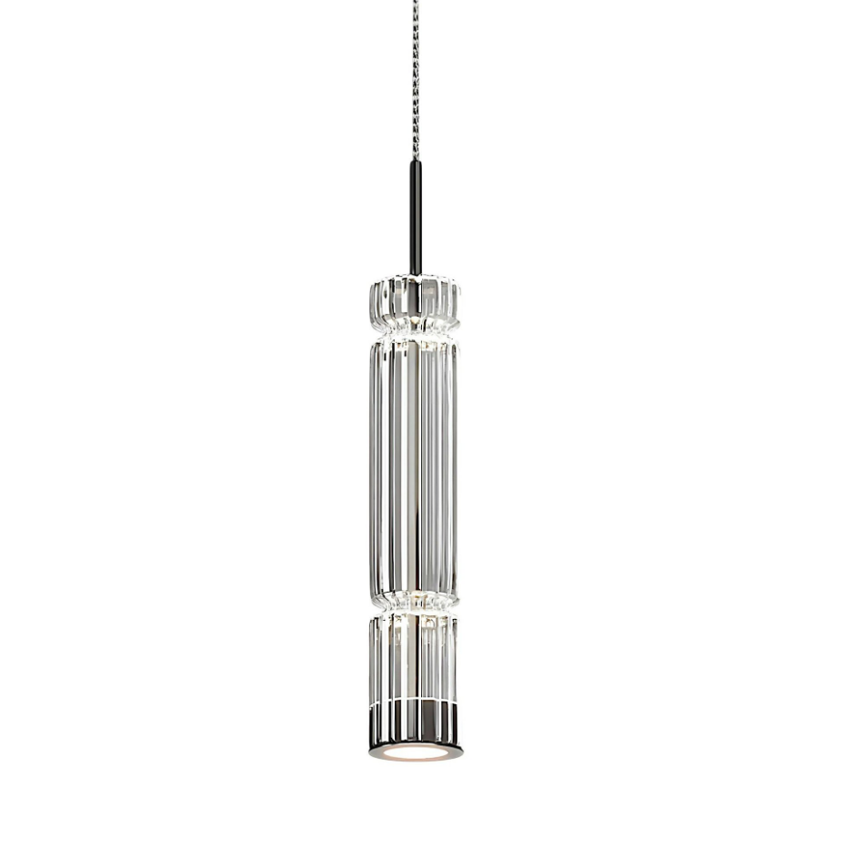 Suspension design à LED, abat-jour en verre SOLANA