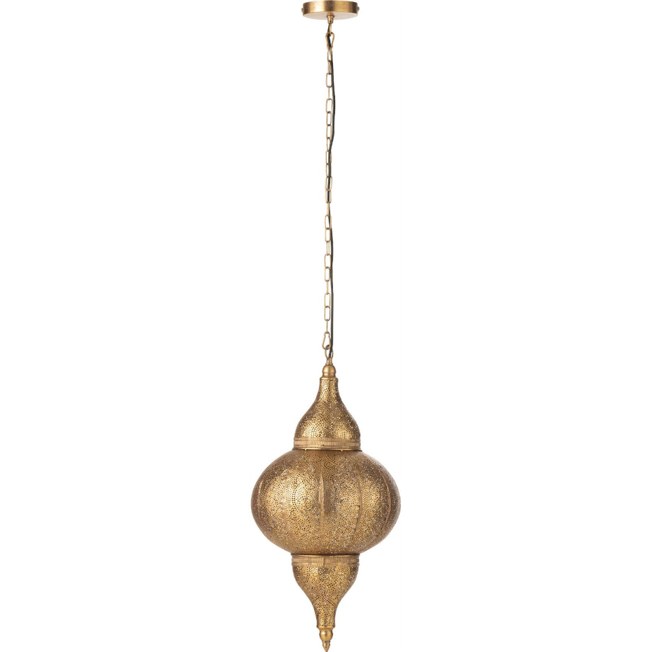 Suspension ronde en métal style oriental