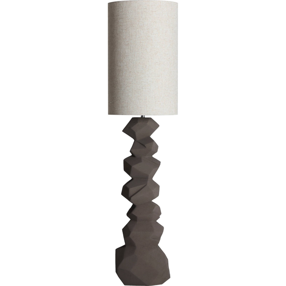 Lampadaire sur pied en céramique finition brute