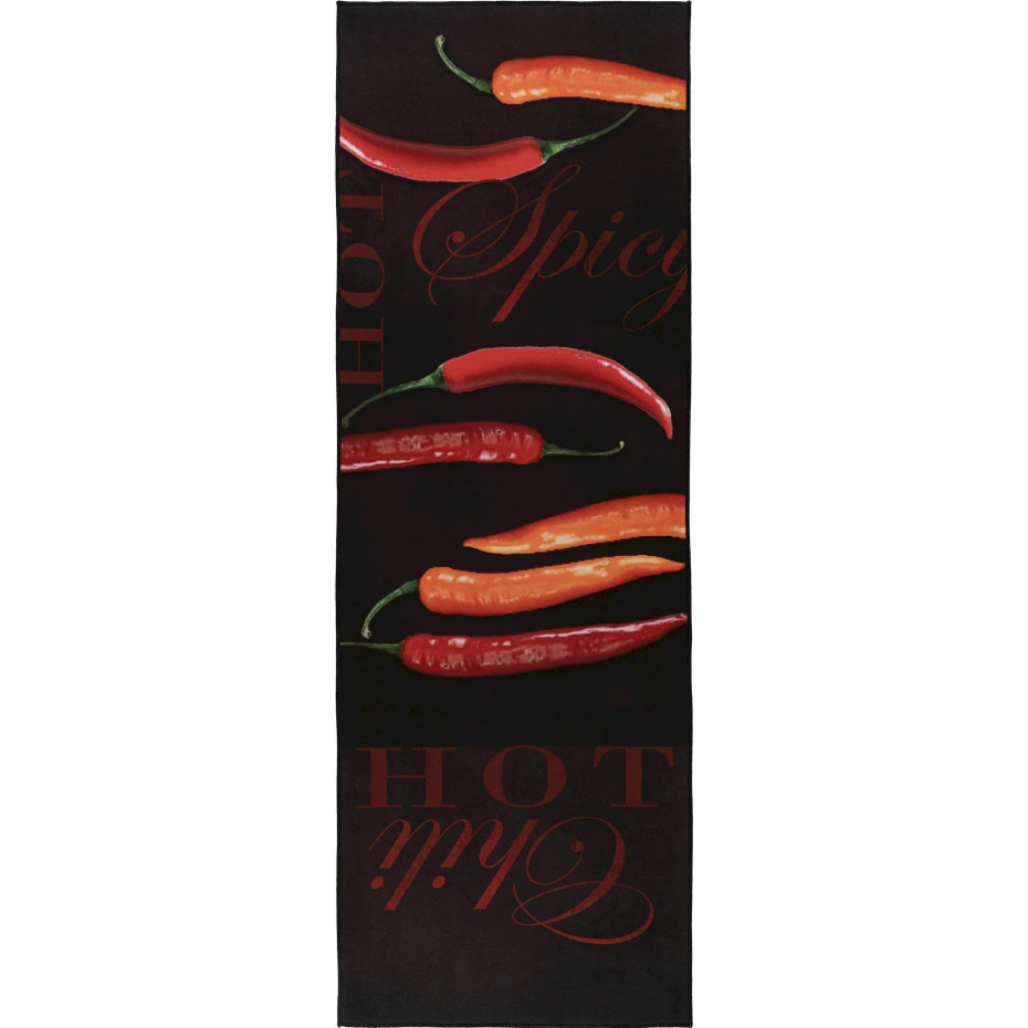 Tapis rectangulaire en polyester motif piments