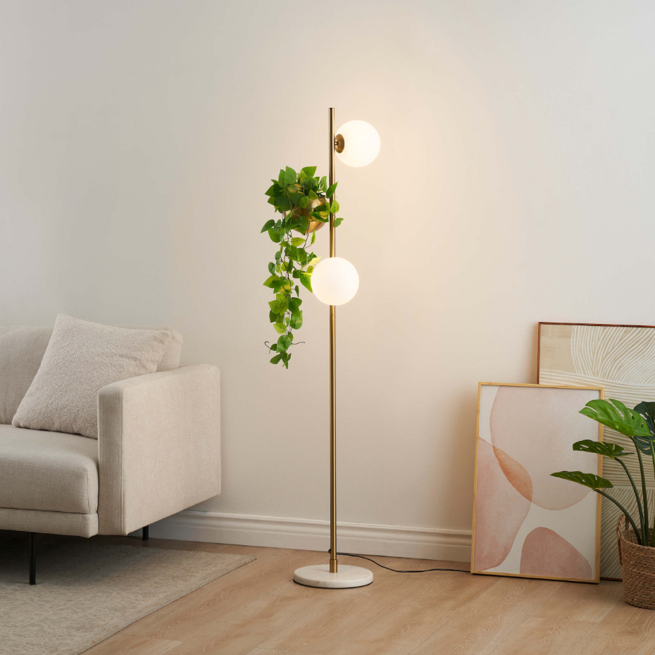 Lampadaire à support pour plante - ORTENSIA