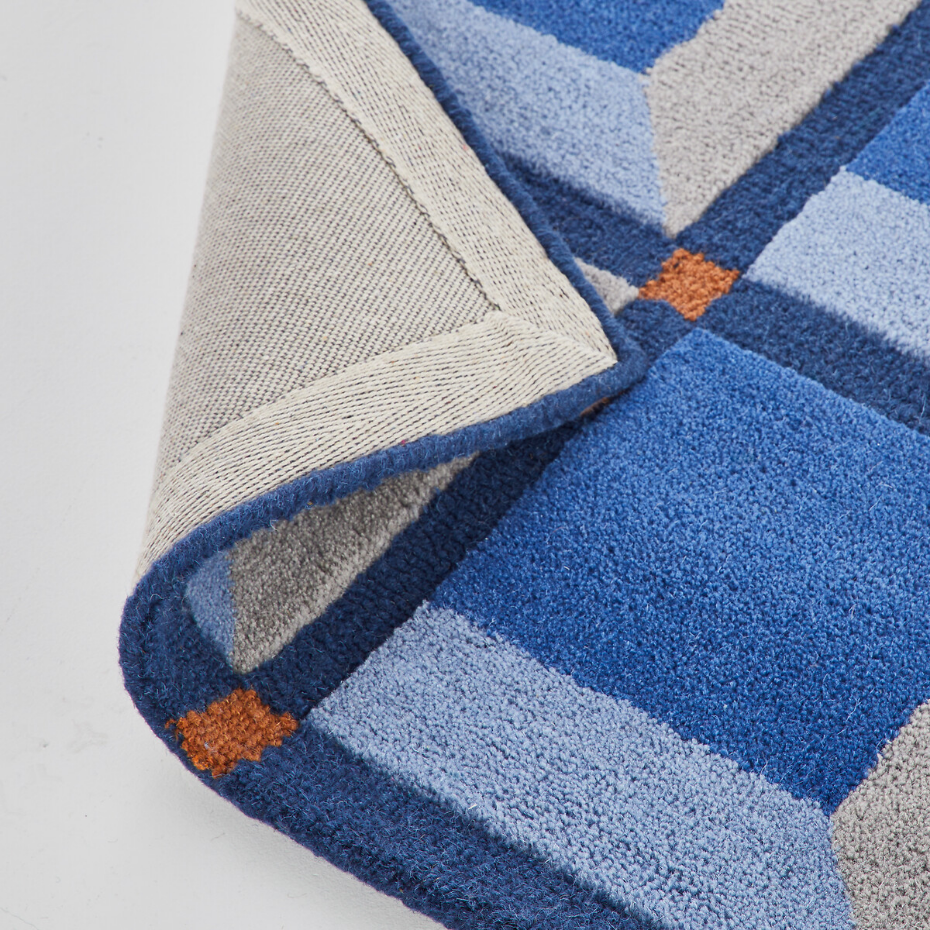 Tapis en laine motifs géométriques, Kimsa