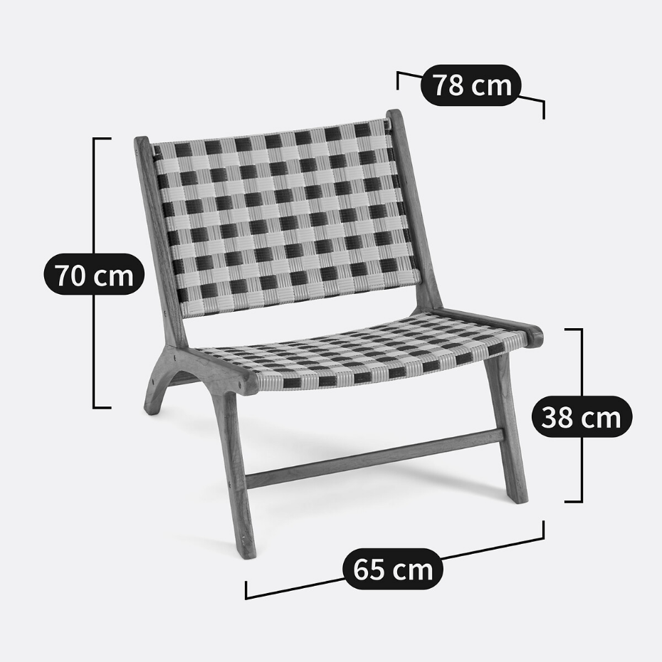 Fauteuil bas de jardin, Bianca