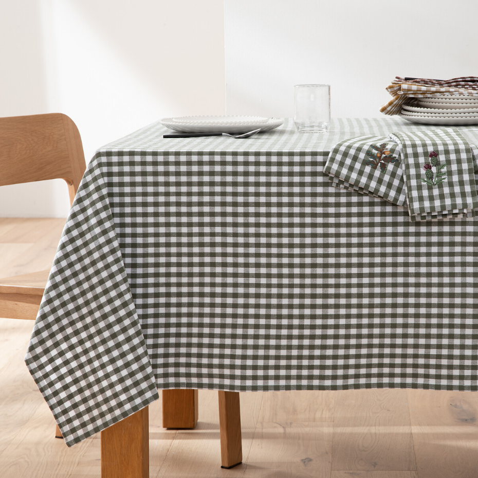 Nappe carreaux coton lavé tissé teint Bethany