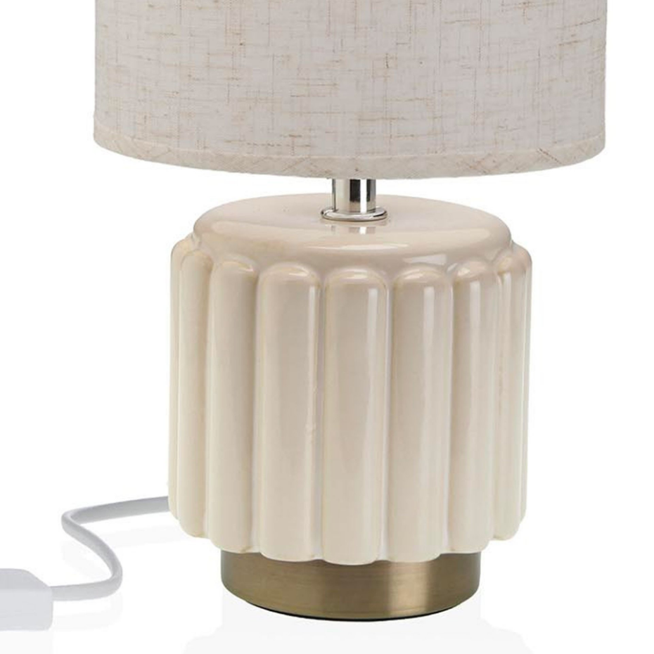 Lampe à poser en céramique beige 15x15x28cm