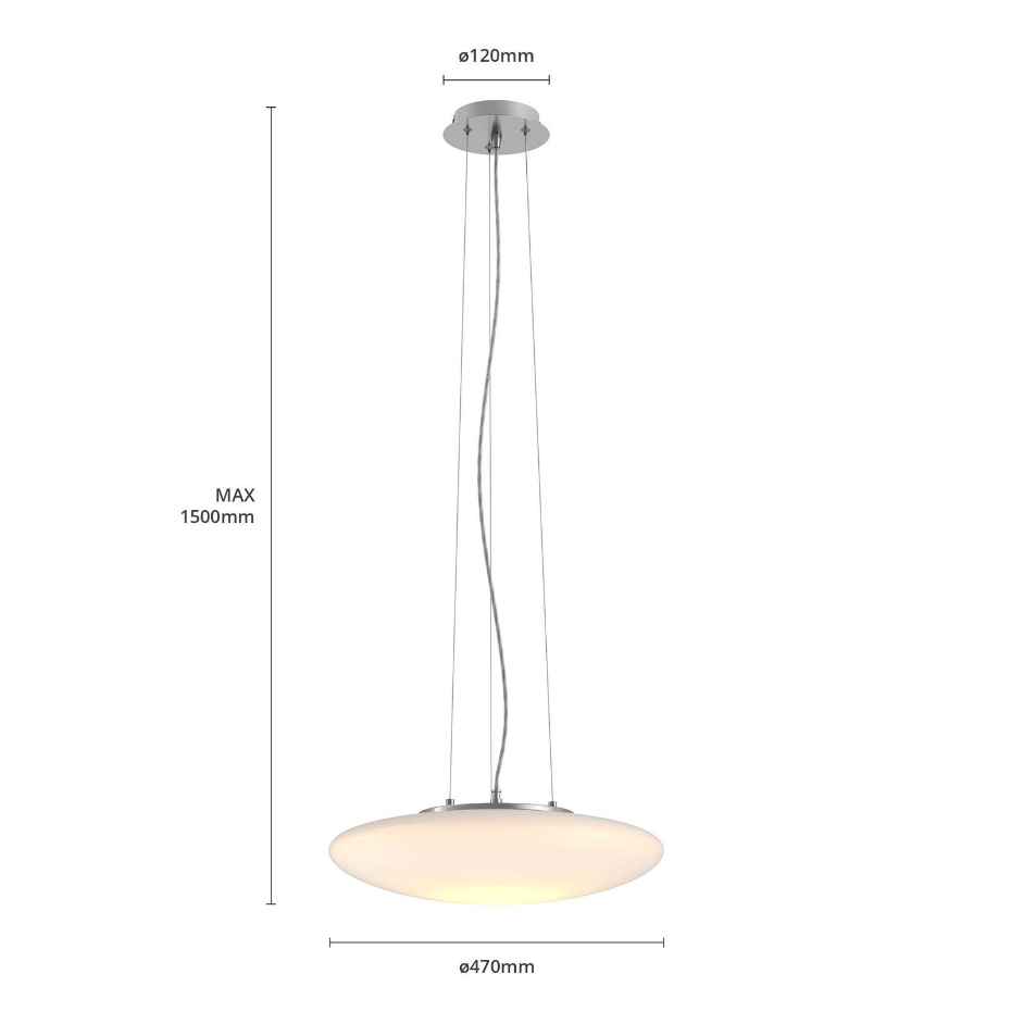 Suspension en verre moderneLED, Gunda