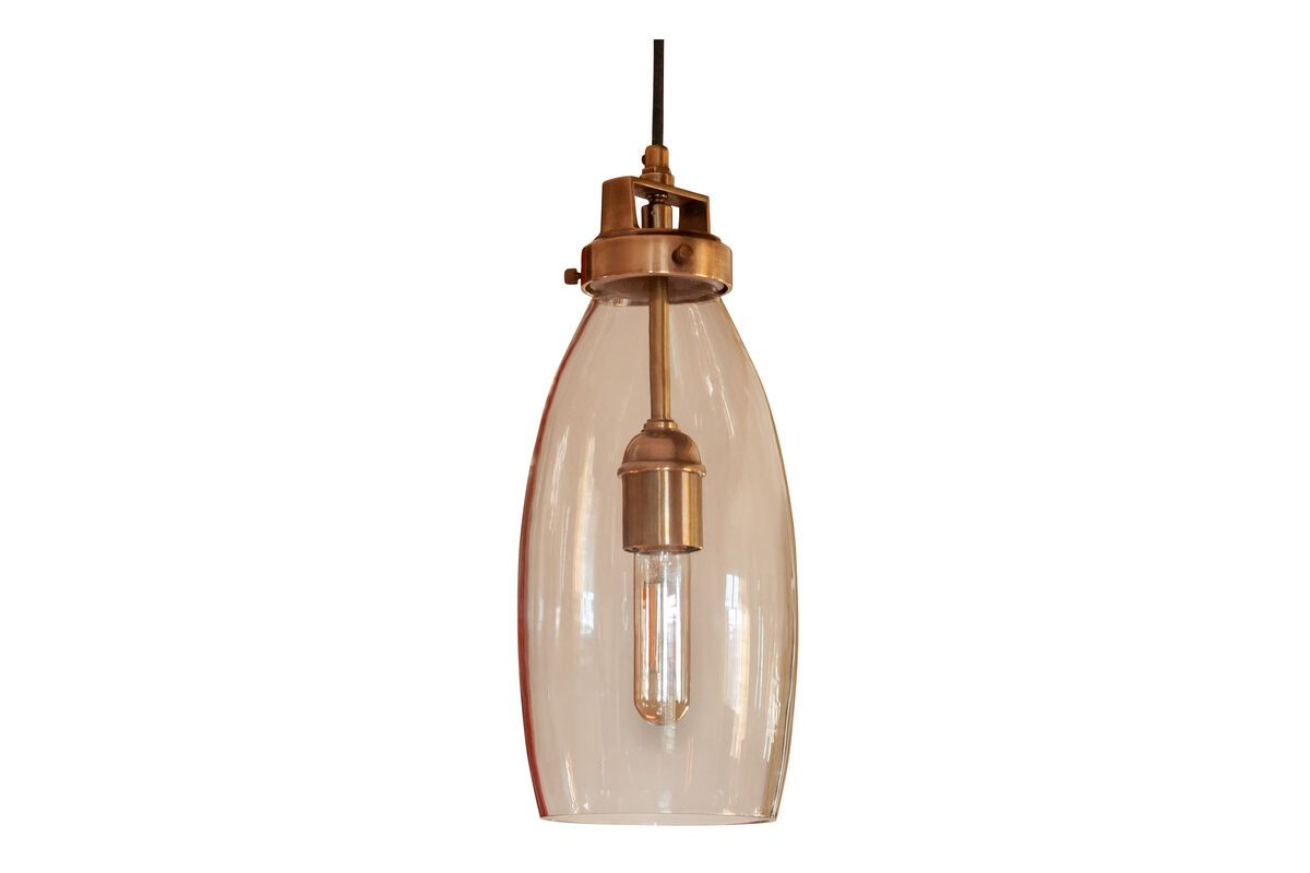 Suspension en verre et laiton BELNO