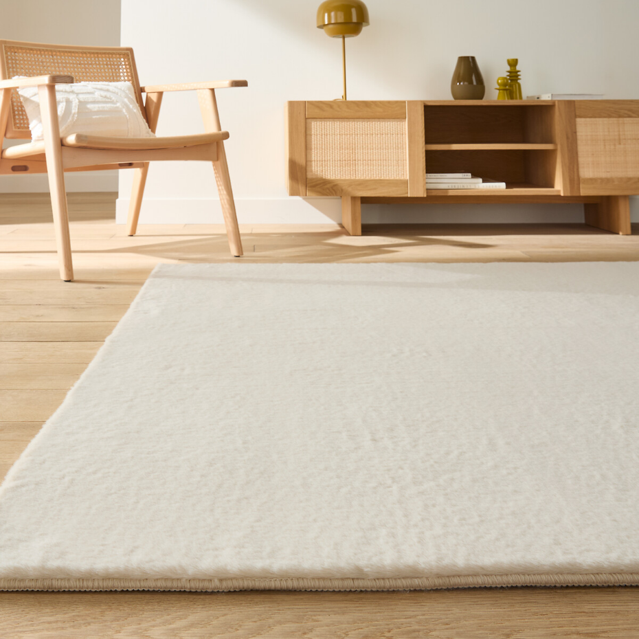 Tapis rectangulaire imitation fourrure, Esmia