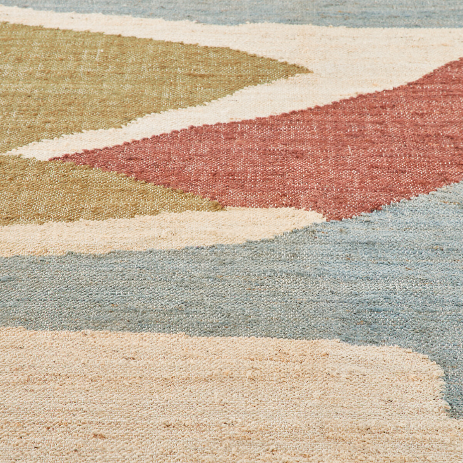 Tapis en jute motif vintage, Quimo