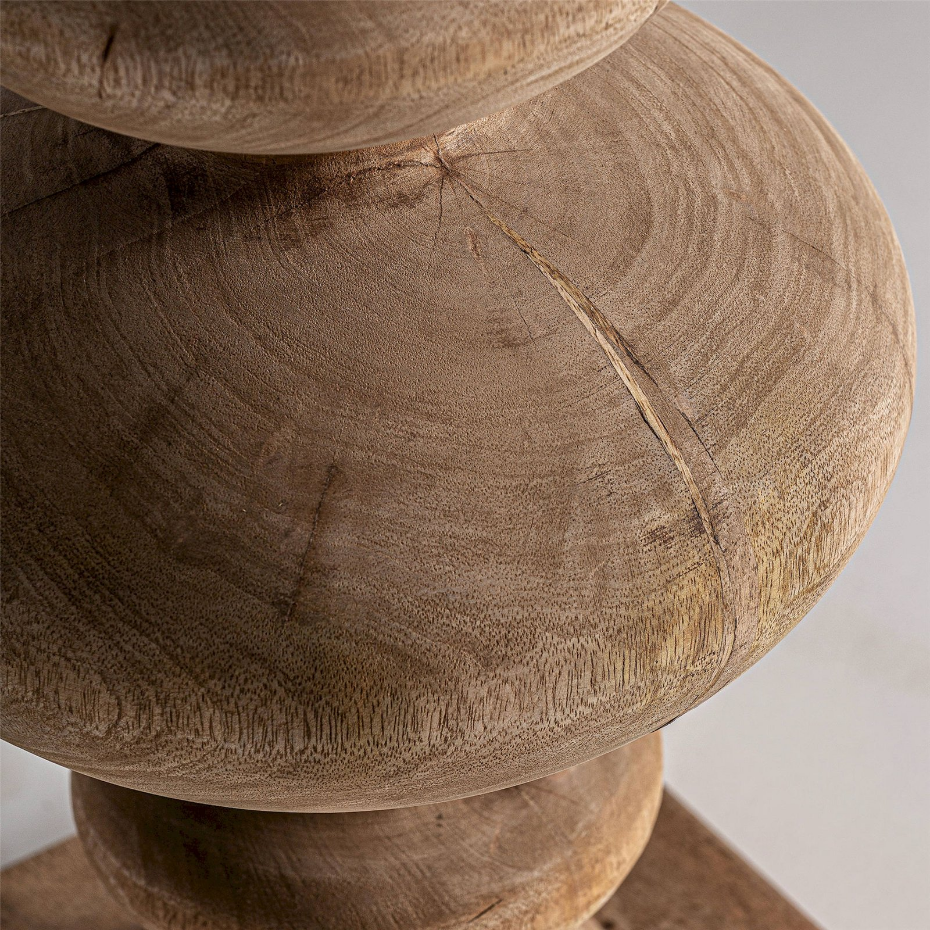 Lampe de salon en bois de manguier style colonial