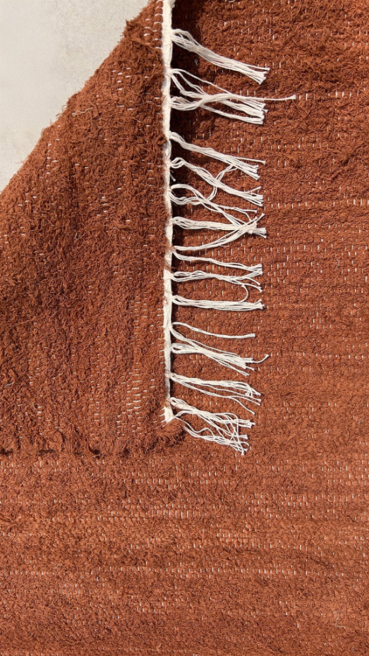 Tapis en coton recyclé tissé à la main AMALIA