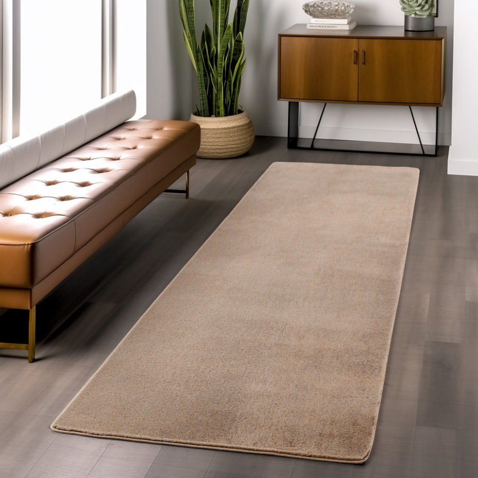 Tapis de salon uni doux ALBA