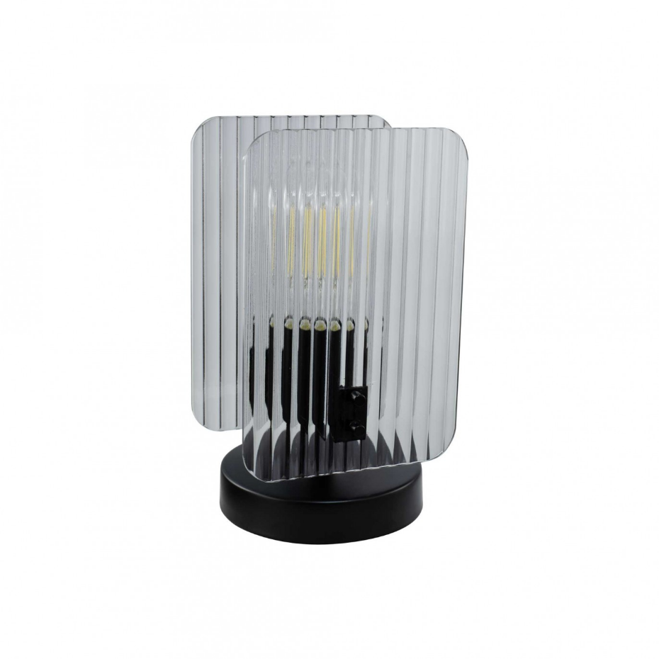 Lampe à poser en verre et métal, BOSCA