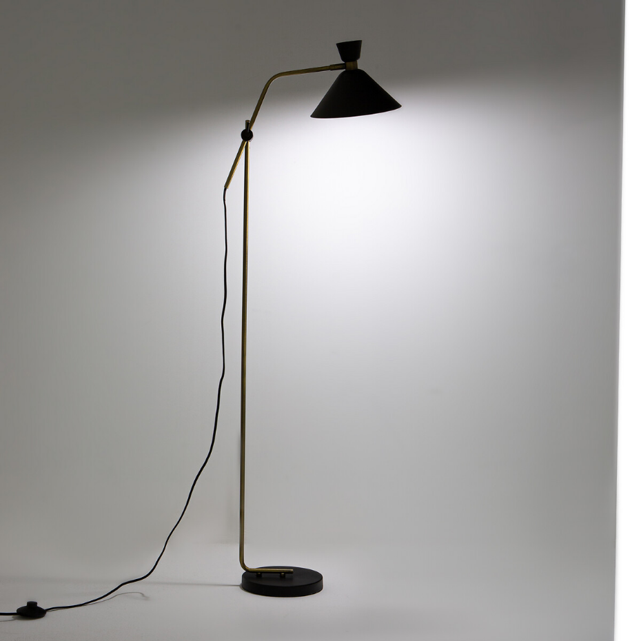 Lampadaire laiton vieilli Zoticus