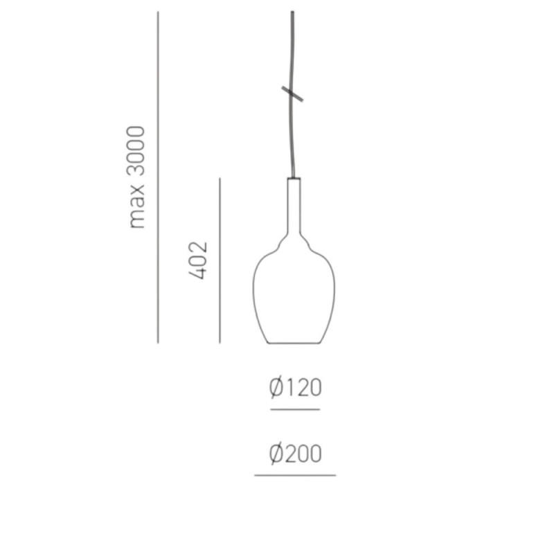 Suspension design Verre doré Ofelia10
