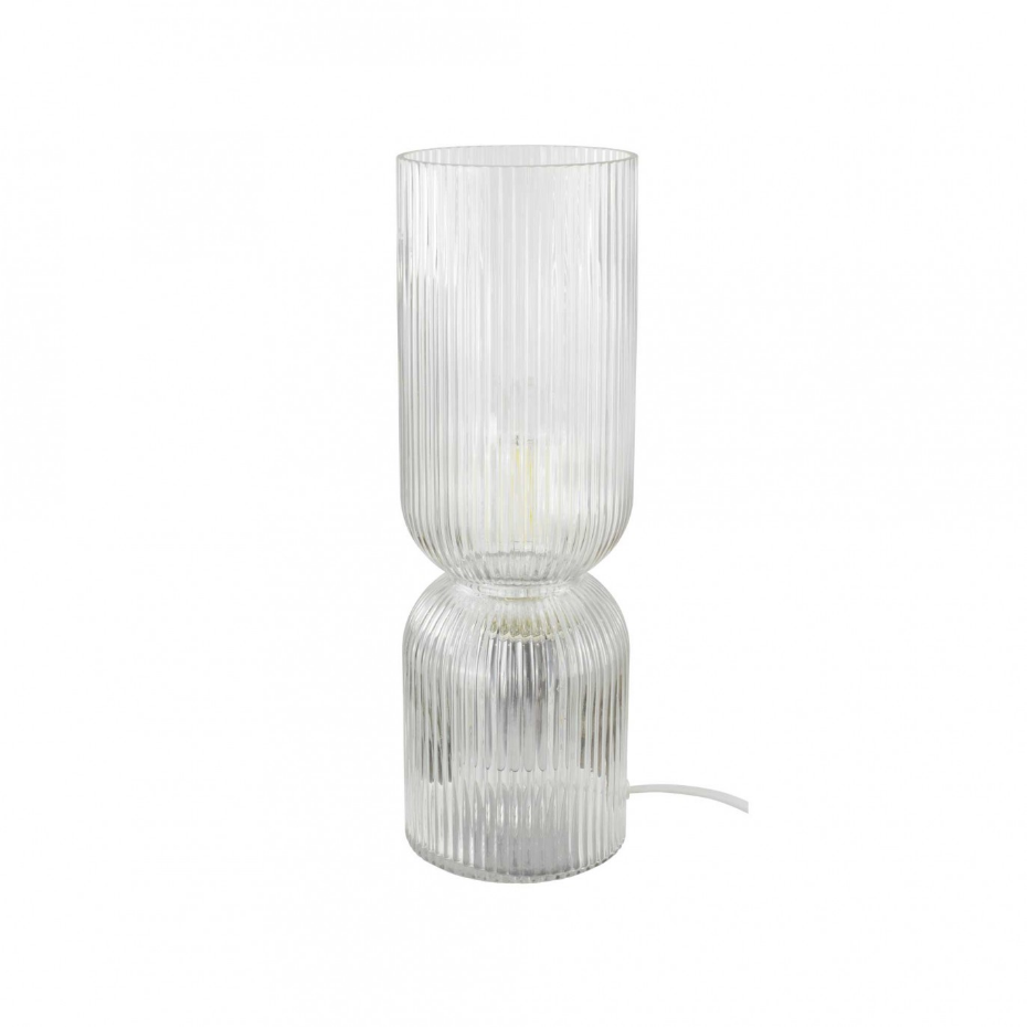 Lampe à poser en verre strié, CHARMY