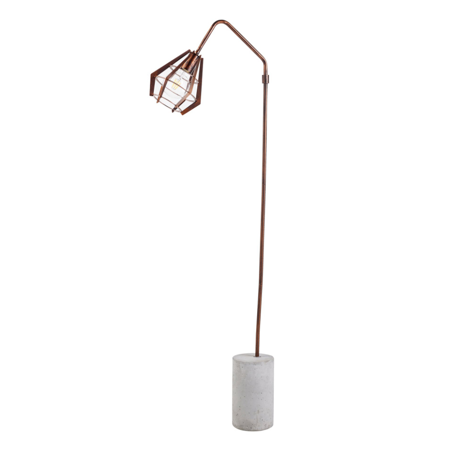 Lampadaire Intérieur Arc Métal Ciment RUSTICA