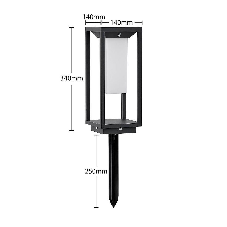 Lampe solaire en verre moderneLED, Eliel
