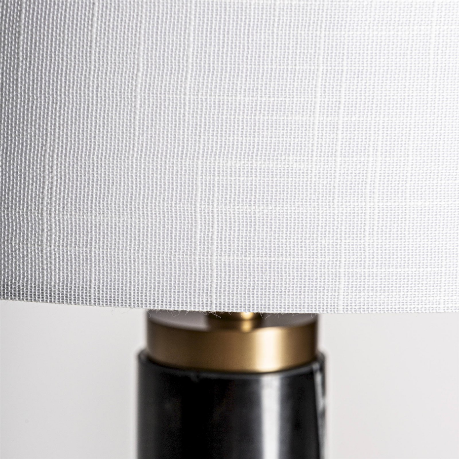 Lampadaire haut en marbre et coton bouclé Art déco