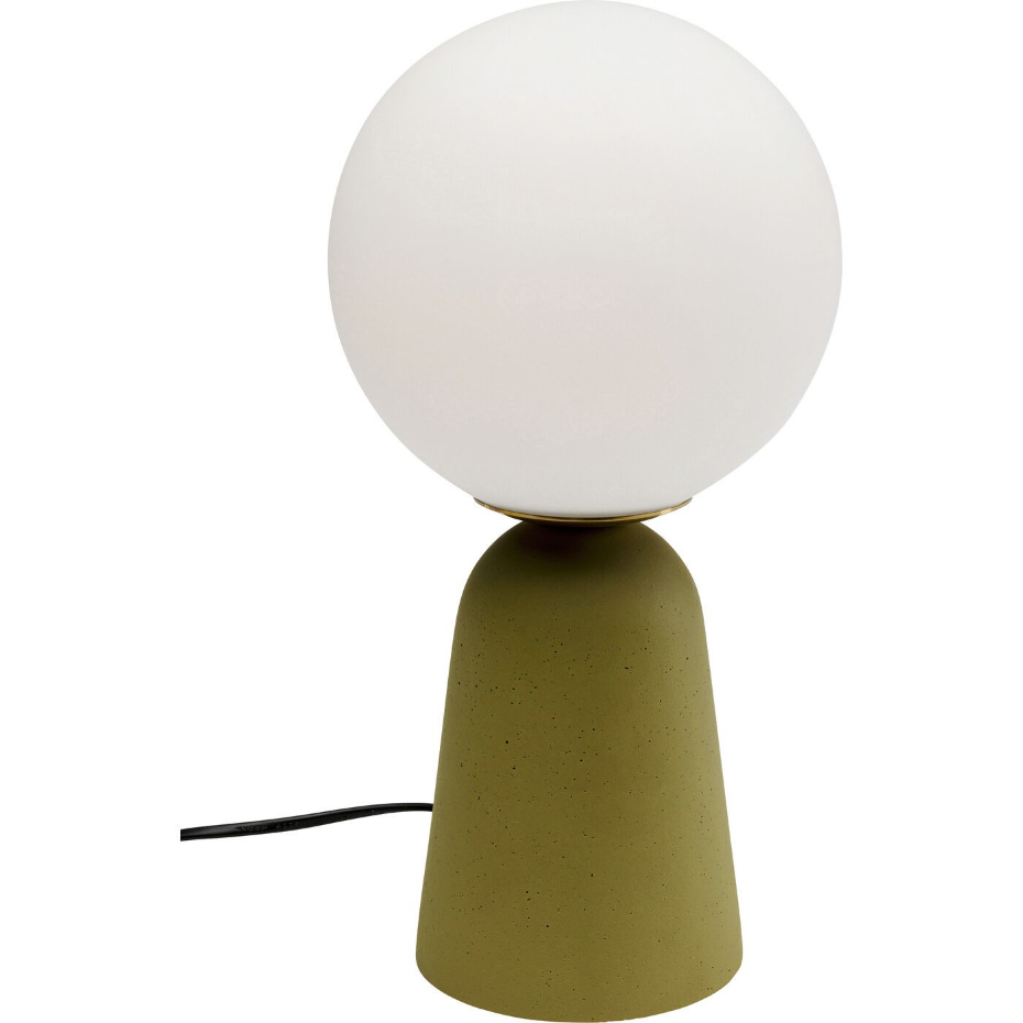 Lampe en verre et ciment, BOLLIE