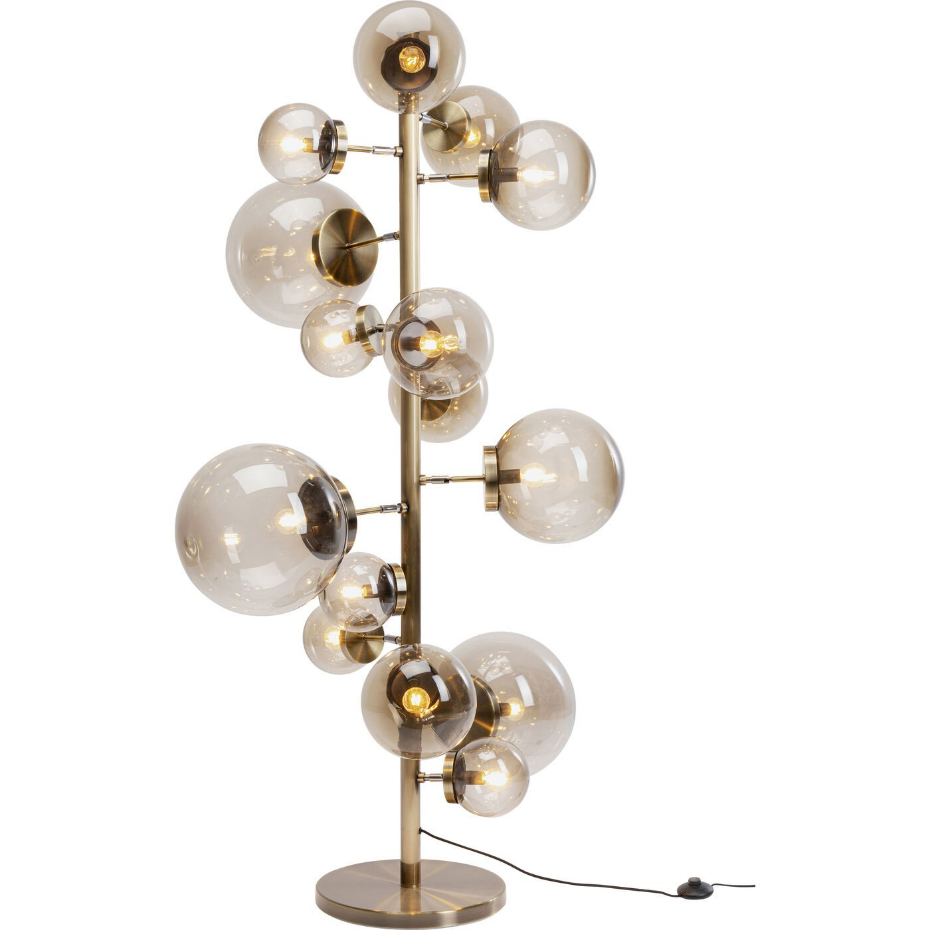 Lampadaire en verre et acier 160cm, BALLOON