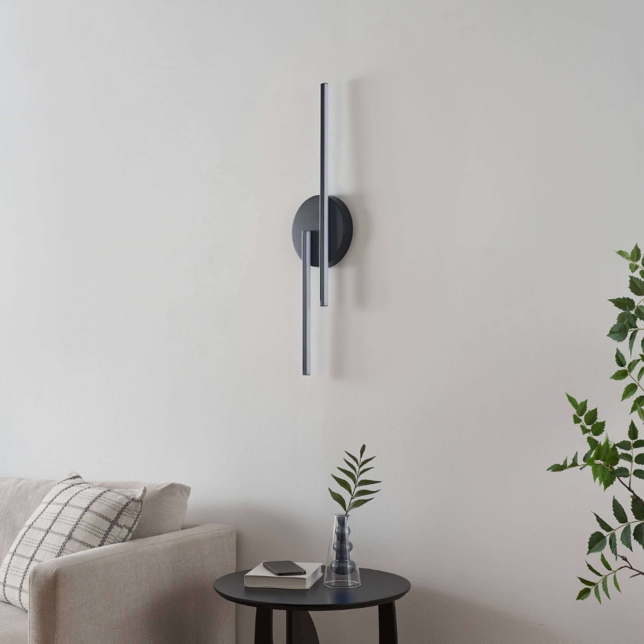 Applique LED noire longiligne - PIA