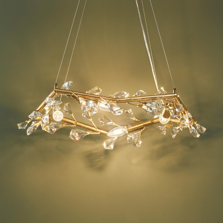 Suspension avec feuillage cristal - SOLARANA