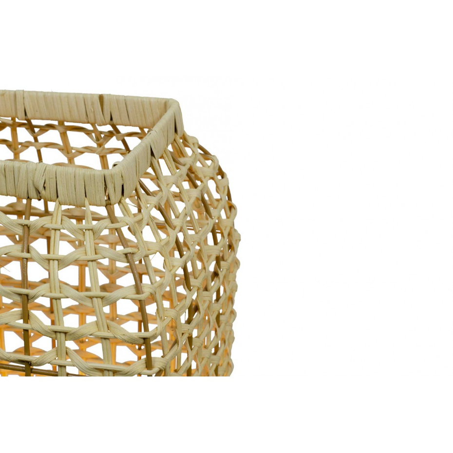 Lampe à poser en rotin et métal petit modèle, AMBA