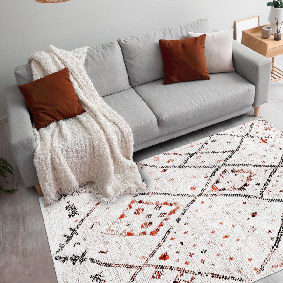 Tapis berbère tissé motifs tribaux LYN8 MORA