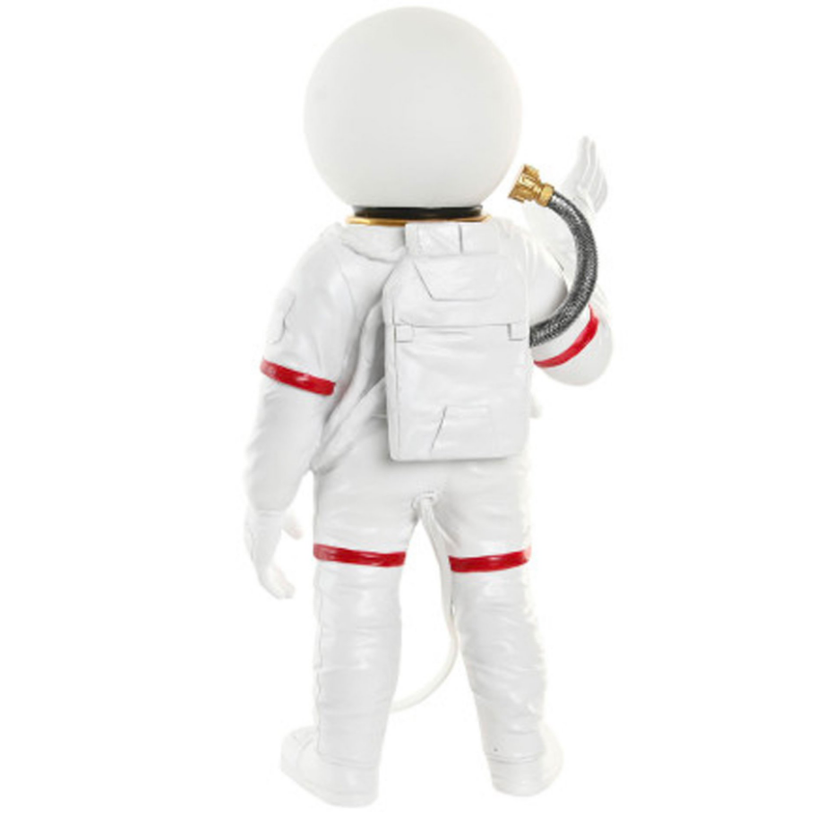 Lampe à poser enfant résine astronaute blanc 20x13x36,5cm