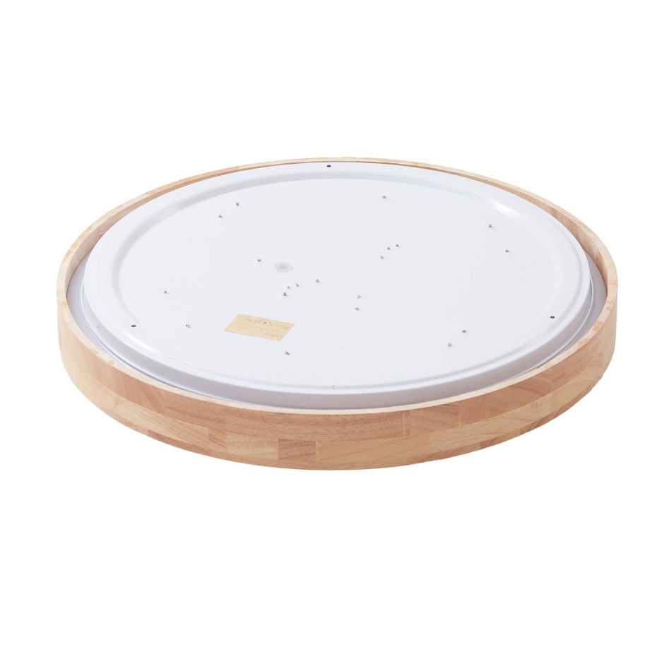 Plafonnier connecté en bois moderneLED