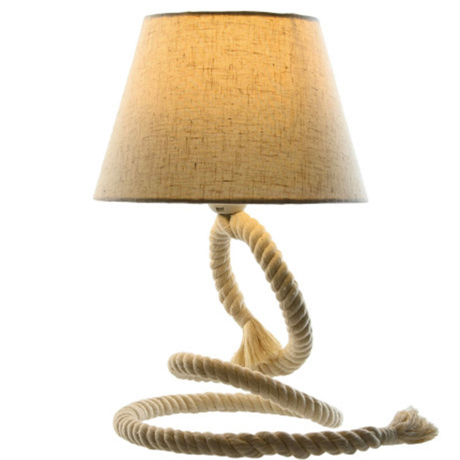 Lampe à poser corde déco bord de mer 25x25x39cm