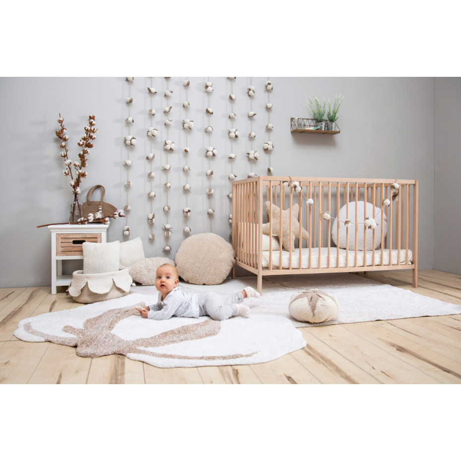 Tapis Rond en coton Fleur de coton TRIBUTE TO COTTON