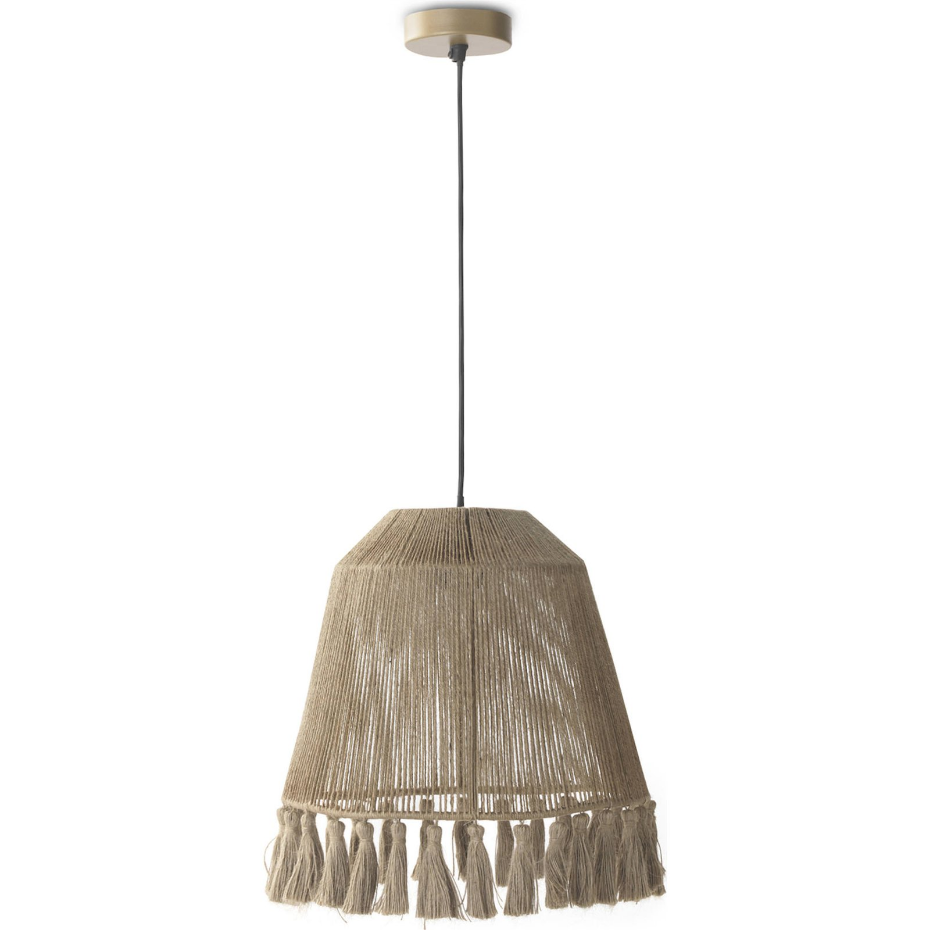 Suspension en jute forme organique pour salon ou chambre