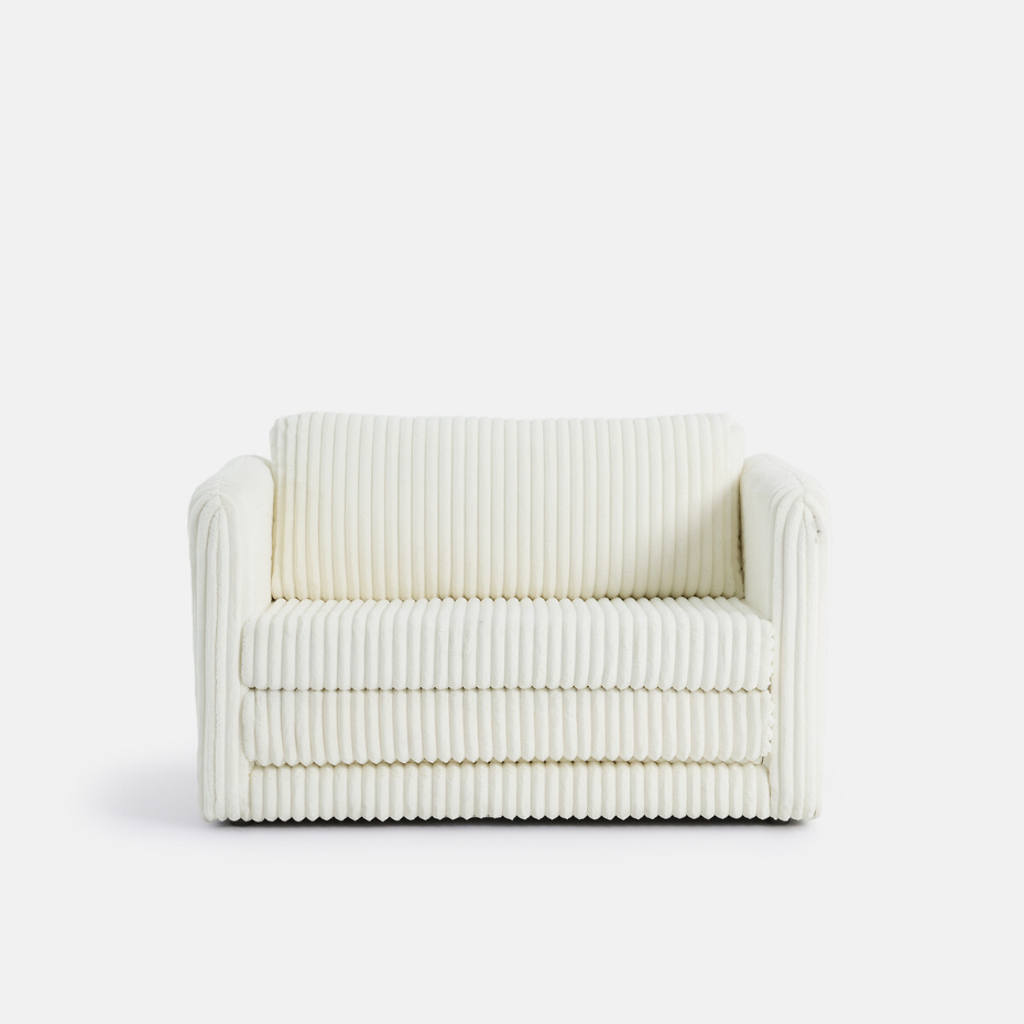 Banquette-lit velours grosses côtes XL, Hazel