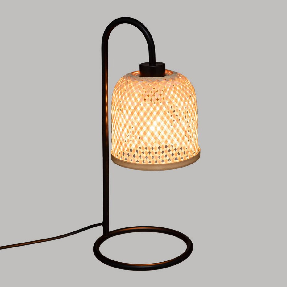 Lampe à poser bambou métal ALI