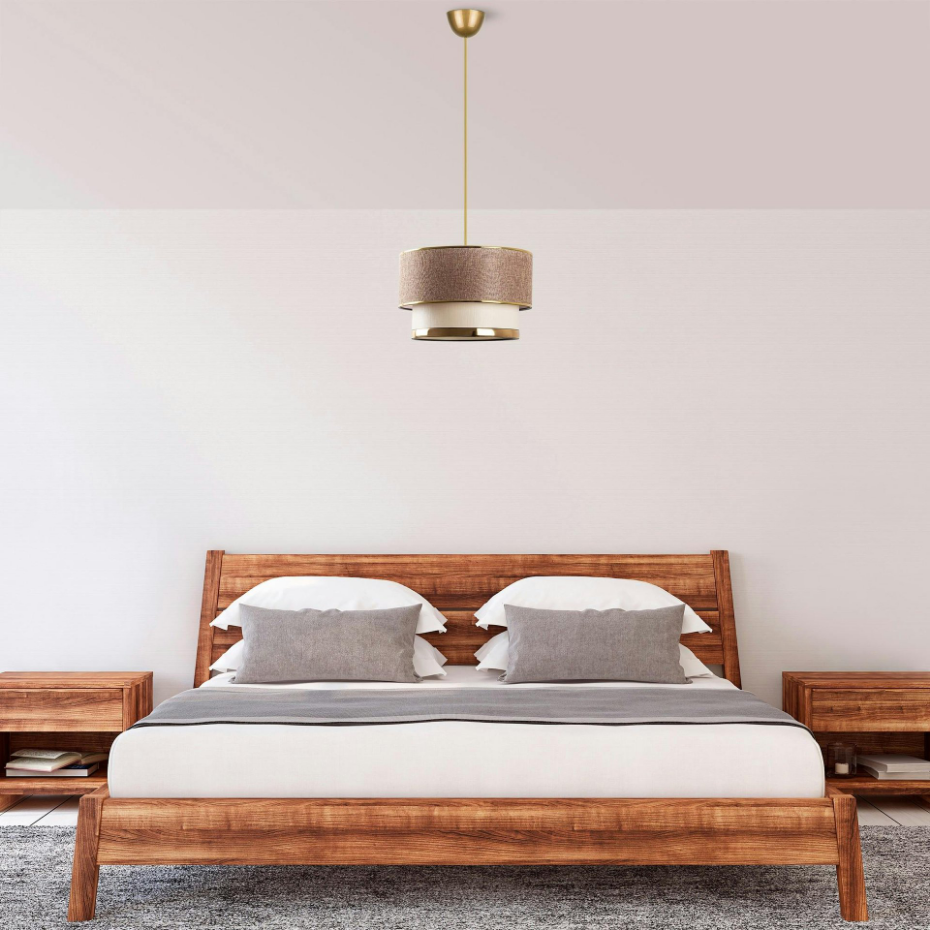 Suspension moderne - abat-jour en tissu ZURICH