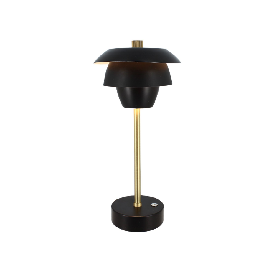 Lampe à poser rechargeable en métal