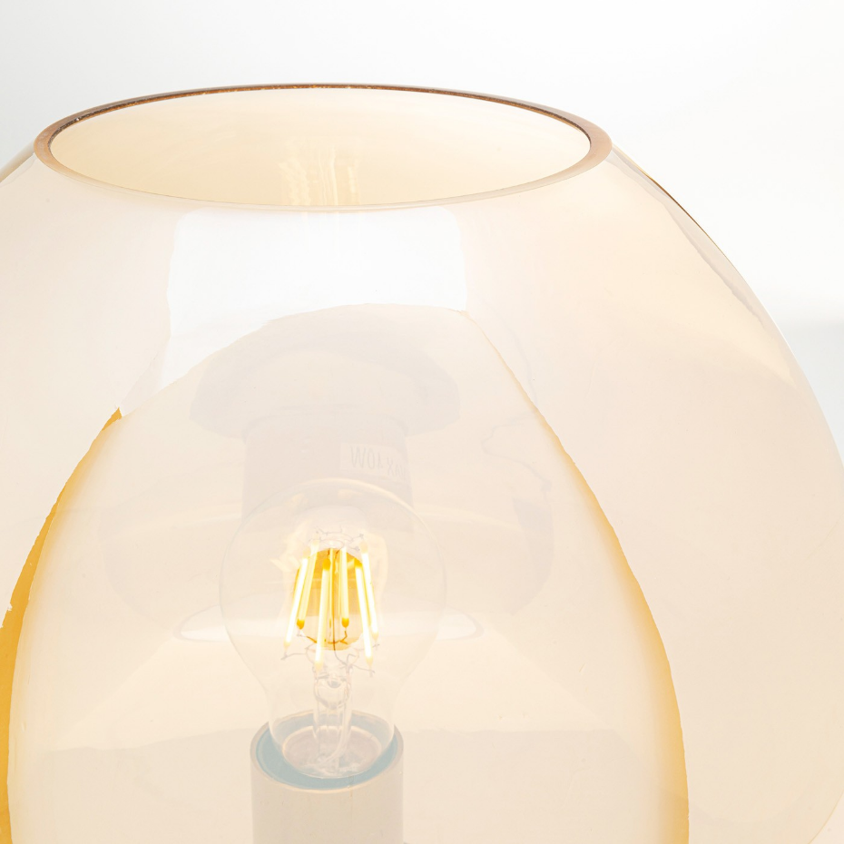 Lampe en verre et acier, SPHERE