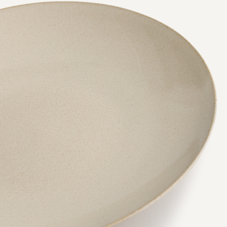Lot de 4 assiettes plates en grès émaillé, BENN