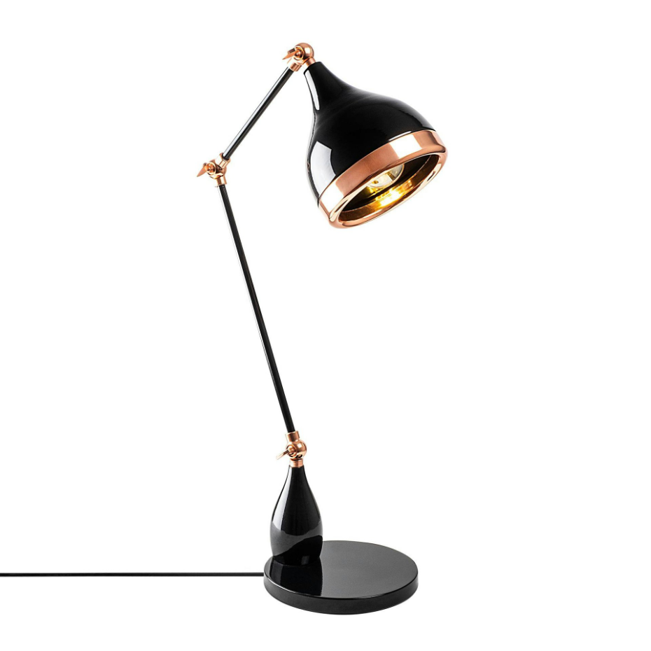 Lampe articulée design noir & cuivre, style moderne chic SILE