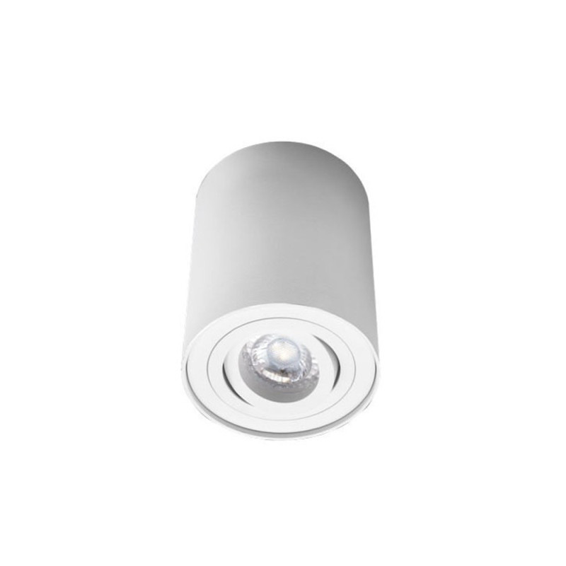 Spot Cylindrique Blanc Orientable Essence