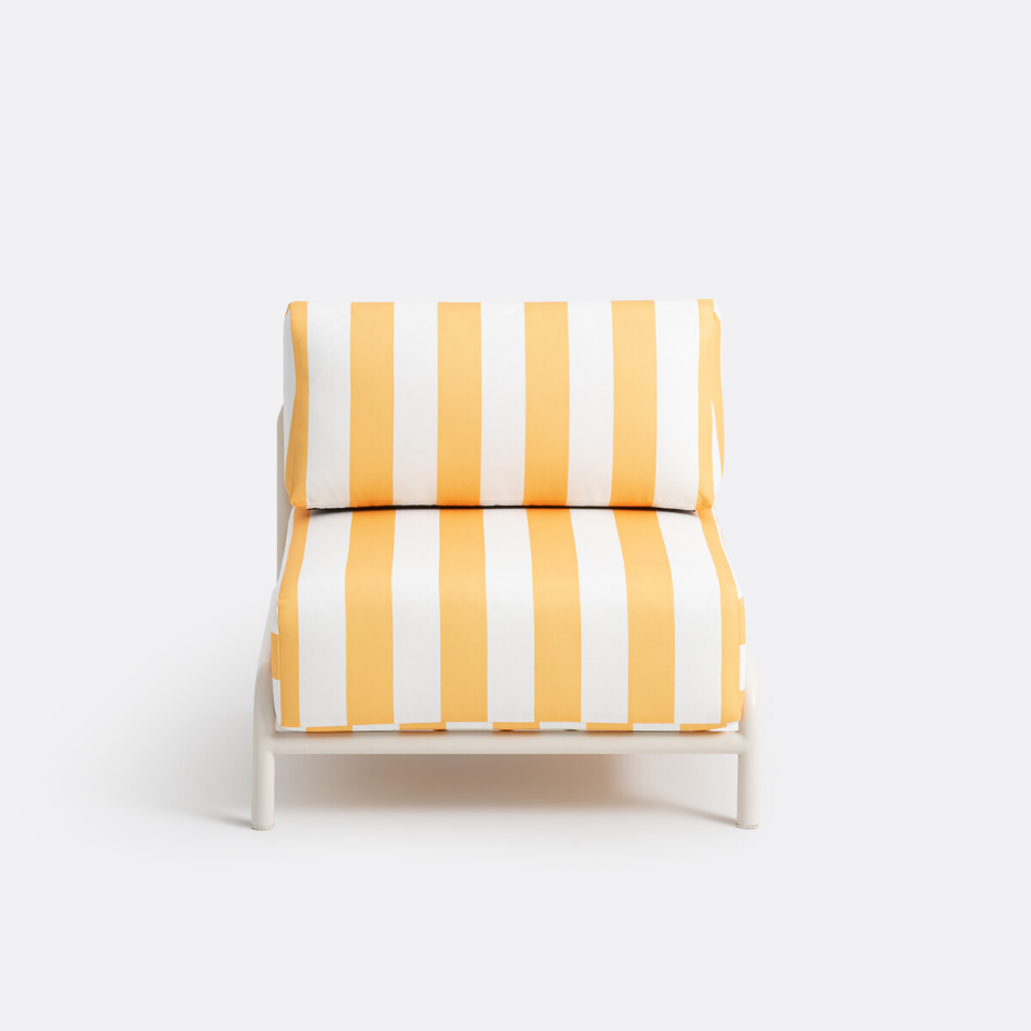Fauteuil bas de jardin métal acier, Thomes