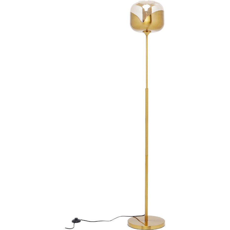 Lampadaire en verre et acier, GOBLET BALL