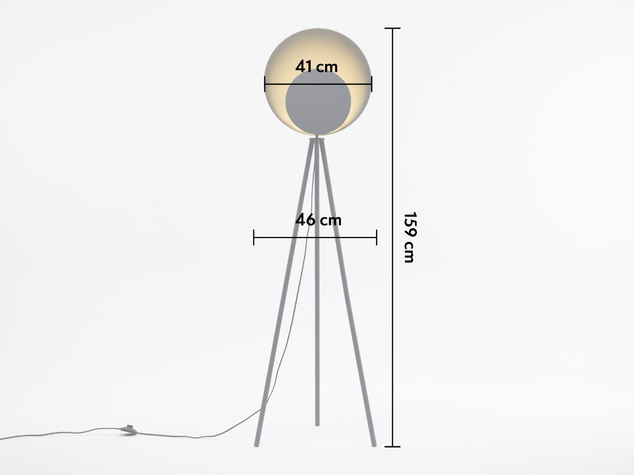 Lampadaire diffuseur métal